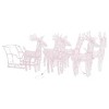 Aghana Digitals 4-Piece Acrylic LED Lighted Reindeer & Sleigh Set, 110.2"x11"x21.7", Warm White, - 2 of 4