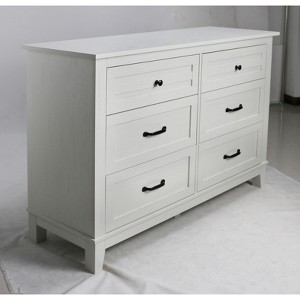 Nasitip 47.2" Wide 6-Drawer Dresser, Wooden Storage Chest for Bedroom, Closet, or Entryway - 1 of 1