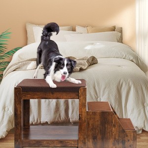 Whisen Pet Bunk Bed & Pet Step Perch with Removable Cushions and Carpeted Steps - 1 of 4