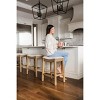 Maven Lane Adrien Rustic Backless Fabric Saddle Seat Counter Height Bar Stool - 3 of 4