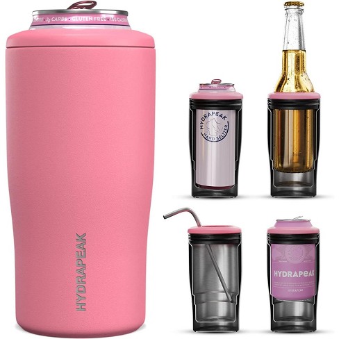 Hydrapeak 4-in-1 Insulated Bottle And Can Cooler Stainless Steel Double  Wall Vacuum Insulated Fits 12 Oz Slim Cans, Standard 12 Oz Cans, And 12oz  Beer Bottles Universal Can Cooler Bubblegum : Target