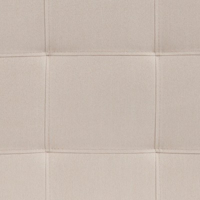 Beige Fabric Tufted Full Headboard with Diamond Stitch Design