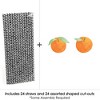 Big Dot of Happiness Little Clementine - Paper Straw Decor - Orange Citrus Baby Shower or Birthday Party Striped Decorative Straws - Set of 24 - 3 of 4