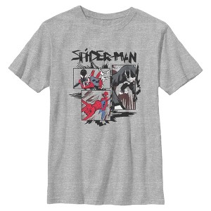 Boys Marvel: Spider-Man Miles, Peter, and Venom Boxed Up T Shirt - 1 of 4