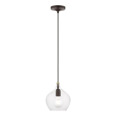 Livex Lighting Aldrich 1 - Light Pendant in  Bronze/Antique Brass