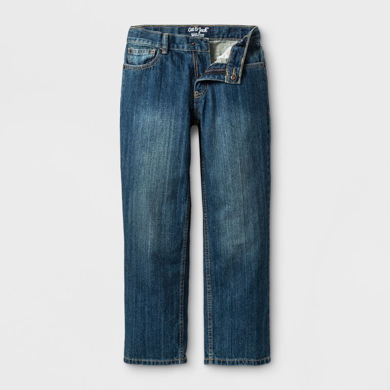 Boys' Relaxed Straight Fit Jeans - Cat & Jack™, 3 of 7