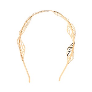 Unique Bargains Women's Hollow Out Leaves Metal Headbands Gold Tone 1 Pc - 1 of 4