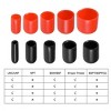 Unique Bargains Rubber Vinyl Round Tube Bolt Thread Protectors End Caps Cover Red 50 Pcs - 4 of 4