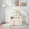 vidaXL Cream Fabric Recliner Chair, 6-Point Vibration Massage, Adjustable Backrest & Footrest - 3 of 4