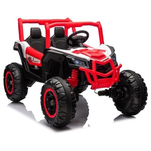 24V Kids Electric UTV - 4WD Ride-On Car with Parent Remote, LED Lights & Suspension | 110Lb Capacity, Ages 3-6 - 1 of 4