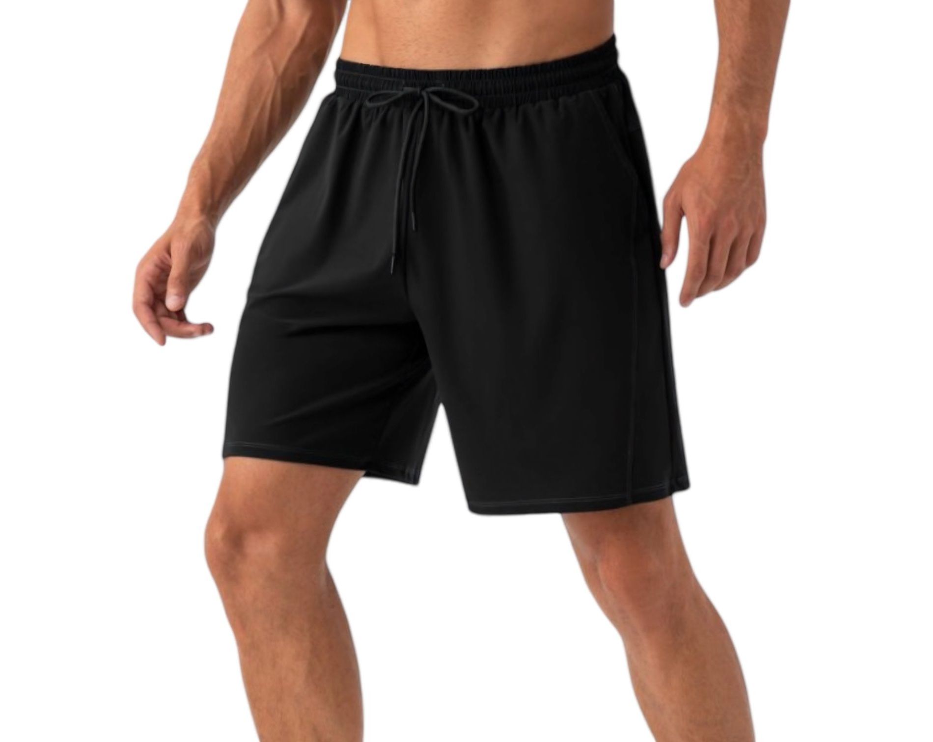 Anna-Kaci Active Men's Lightweight Athletic Training Shorts with Elastic Waistband and Adjustable Drawstring Fit