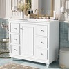 TIRAMISUBEST 36" Bathroom Vanity with Ceramic Sink, Freestanding Bathroom Vanity Cabinet with 1 Door, 4 Drawers & Adjustable Shelf - 2 of 4