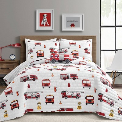 fire truck twin bed set