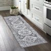 Washable Vintage Oriental Rug Non Slip Low Pile Rug Soft Throw Floor Cover Retro Medallion Foldable Indoor Carpet for Living Room Bedroom Playroom - 3 of 4