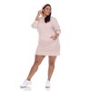 Women's Plus Size Hoodie Sweatshirt Dress - White Mark - 2 of 4