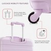 Gulches ABS Hardshell 3pcs Clearance Luggage Hardside Lightweight Durable Suitcase sets Spinner Wheels Suitcase with TSA Lock 20"24"28", Purple - 2 of 4
