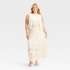 Women's Embroidered Eyelet Side-Tie Tank Top - Future Collective - 3 of 3