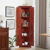Runesay  4-Tier Corner Kitchen Pantry Storage Cabinet with 8 Doors Tall Storage Cabinet - 3 of 4