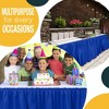 Crown Display 6 pack Disposable Plastic Tableskirts - 29" x 14 Ft ruffled Table Skirt with Adhesive Strip - 6 Count - 3 of 4