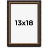PosterPalooza | Modern Shadow Box 1" Depth Brown Picture Frame - UV Acrylic, Backing, Hanging Hardware - 2 of 4