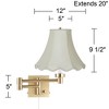 Barnes and Ivy Alta Gold Plug-In Swing Arm Wall Lamp with Creme Shade - 4 of 4