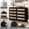 8 Drawer Double Dresser for Bedroom, Rattan Chest of Dressers - 4 of 4
