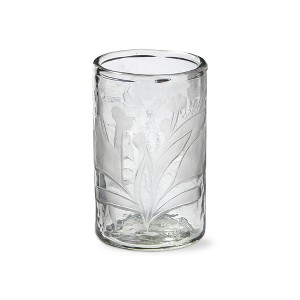 TAG Etched Leaf Print Clear Glass Everything Glass Tumbler, Dishwasher Safe, 2.25L x 2.25W x 4.75H inches 12 oz. - 1 of 2