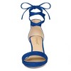 Allegra K Women's Kitten Heel Open Top Lace-Up Sandals - 2 of 4