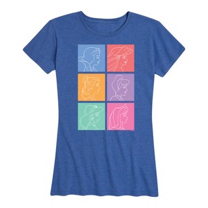 Women's - Disney - Princess Grid Short Sleeve Graphic T-Shirt - 1 of 4