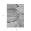 Gray Silver And Charcoal Floral Washable Indoor Outdoor Area Rug - 3 of 4