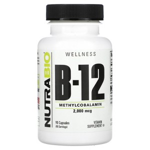 NutraBio Vitamin B-12, 2,000 mcg, 90 Capsules - 1 of 4