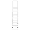 vidaXL White Metal Flower Stand with Wheel - Durable Plant Rack for Indoor & Outdoor Decor Display - Easy-to-Move Garden Accessory - 4 of 4