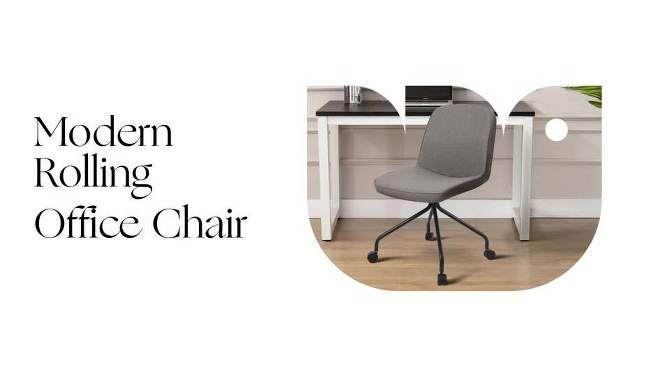 Modern Rolling Office Chair - WOVENBYRD, 2 of 14, play video