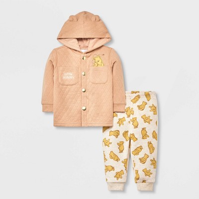 Image of Baby Girls' Disney Winnie the Pooh Top and Bottom Set - Brown 6-9M