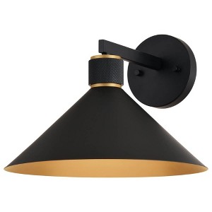 Vaxcel Dunbar 1 - Light Wall Light in  Matte Black/Gold - 1 of 4