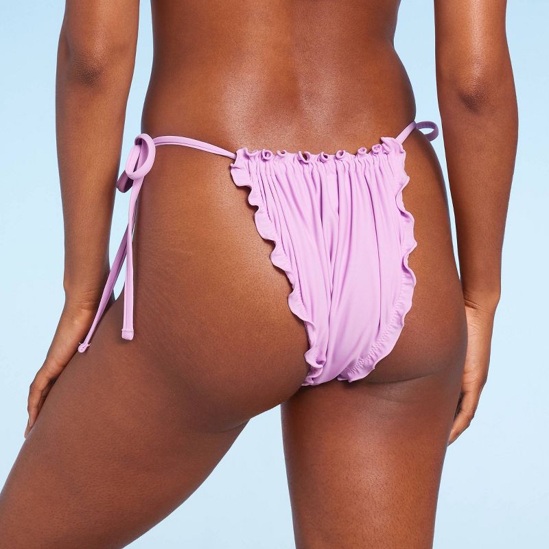 Women's Ruffle Side-Tie Adjustable Coverage Bikini Bottom - Wild Fable™, 3 of 9