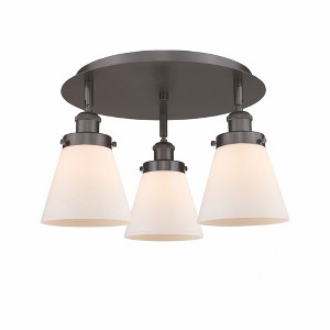 Cone - 3 Light Flush Mount In Art Deco Style-9.25 Inches Tall and 18 Inches Wide - 1 of 1