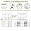 66'' H Wood Garden Potting Bench Table With Hutch,Patio Storage Workstation With 3 Shelves,6 Drawers,2 Bottom Cabinets -Maison Boucle - 4 of 4