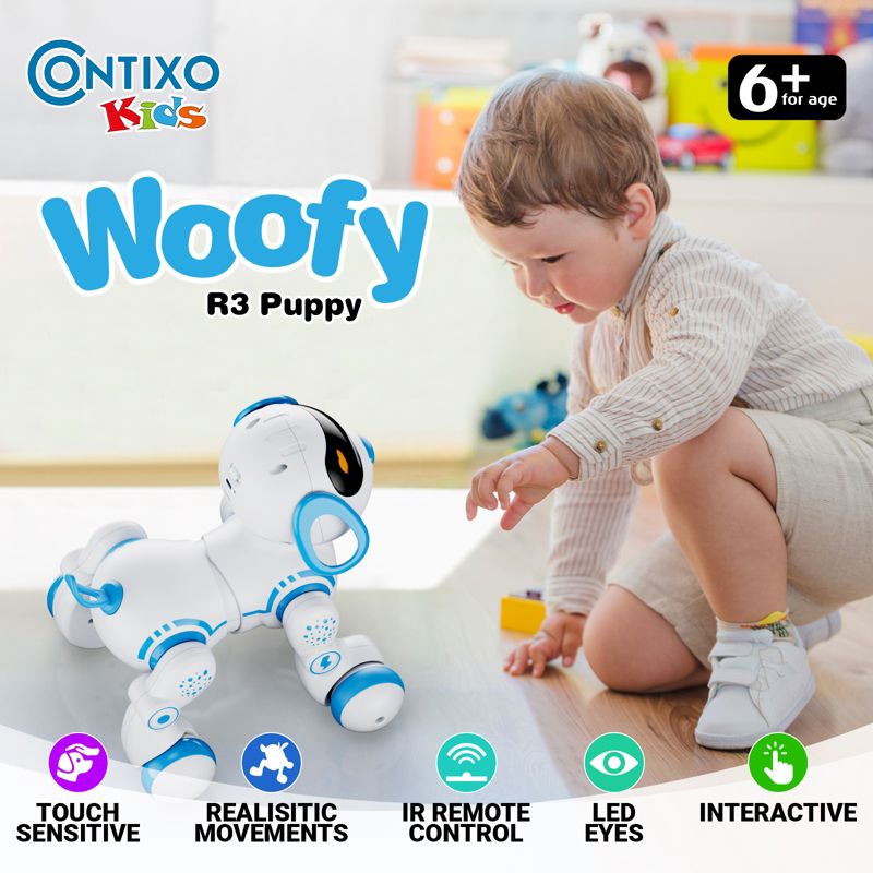 Contixo R3 Interactive Smart Robot Pet Dog Toy with Remote Control - Blue, 2 of 8