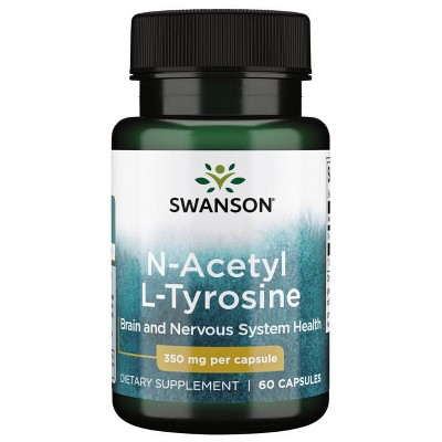 Swanson Dietary Supplements N-Acetyl L-Tyrosine 350 mg 60 Caps.