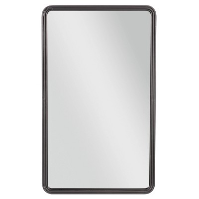 Industrial Metal Decorative Wall Mirror Black - Olivia & May