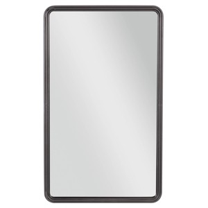 Industrial Metal Wall Mirror Black - Olivia & May - 1 of 4