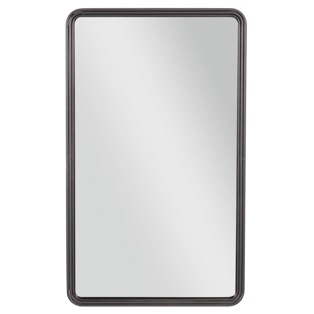 Photos - Wall Mirror Industrial Metal  Black - Olivia & May