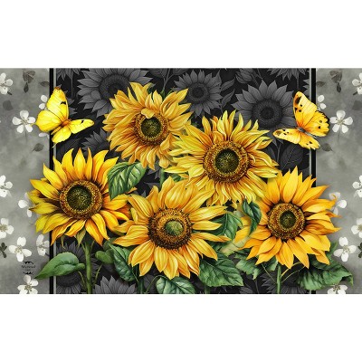 Briarwood Lane Summer Doormat 30x18 Indoor Outdoor Elegant Sunflowers For Summer Doormat