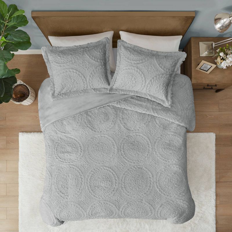  Alivia Faux Fur Ultra Plush Comforter Mini Set, 4 of 14