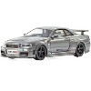 ToyoNissan Skyline GT-R Nismo (BNR34) RHD (Right Hand Drive) Gray Metallic 1/64 Diecast Model Car by Kyosho - 3 of 4