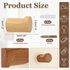 Unique Bargains Wood Stylish Wall Mounted Entrance Decorative Coat Hooks 4 Pcs - 2 of 4