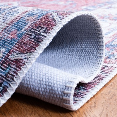 Serapi Red and Ivory Hand-Knotted Washable Viscose Rug