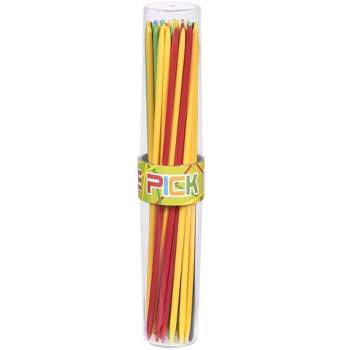 Point Games Giant Pick Up Sticks Game in Lucite Storage Can, 9 3/4" Long, Great Fun Game for All Ages.�