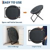 Comfy Saucer Chairs, Folding Reading Lounge Chair, Living Room Chair with Soft Thick Padded Seat & Metal Frame, for Kids Adults - 3 of 4